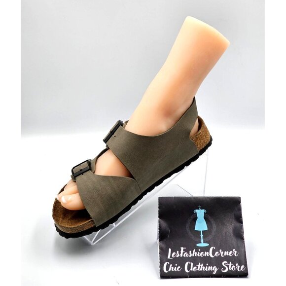 Birkenstock Betula Women's Olive Green Open Toe Double Strap Sandals Size 6 2346 - Picture 14 of 16